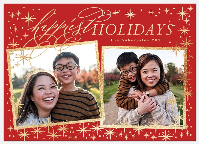 Glistening Greetings Holiday Photo Cards