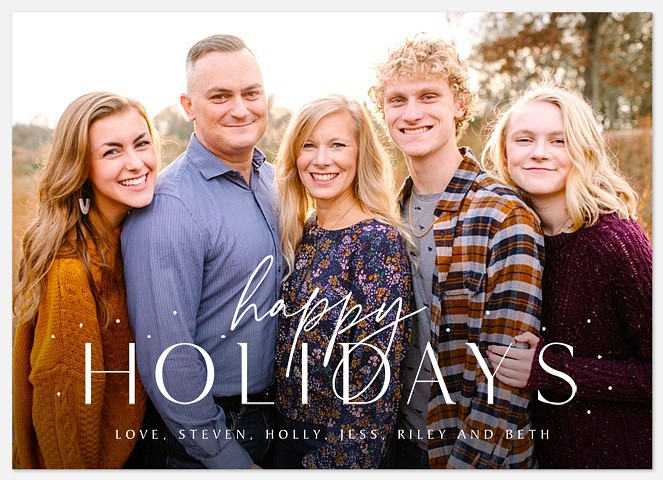 Modern Type Holiday Photo Cards