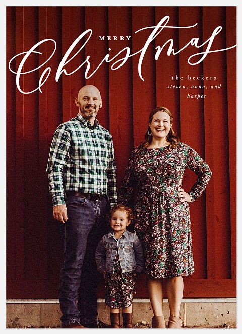 Scripted Cheer Holiday Photo Cards