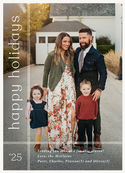 Pinstripes Personalized Holiday Cards