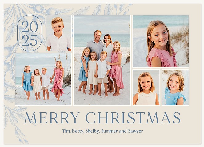 Juniper Toile Personalized Holiday Cards