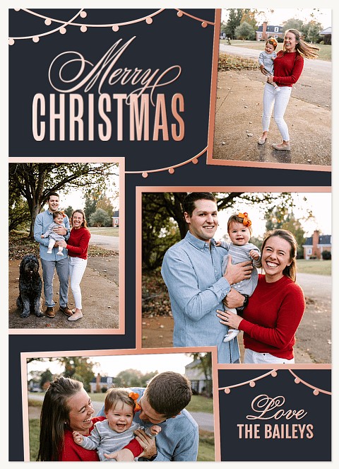 Hanging Lights Personalized Holiday Cards