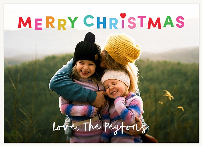 Dancing Type Personalized Holiday Cards