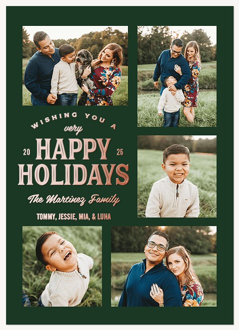 Festive Greetings Personalized Holiday Cards