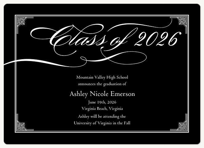 Class Perfection Graduation Announcements