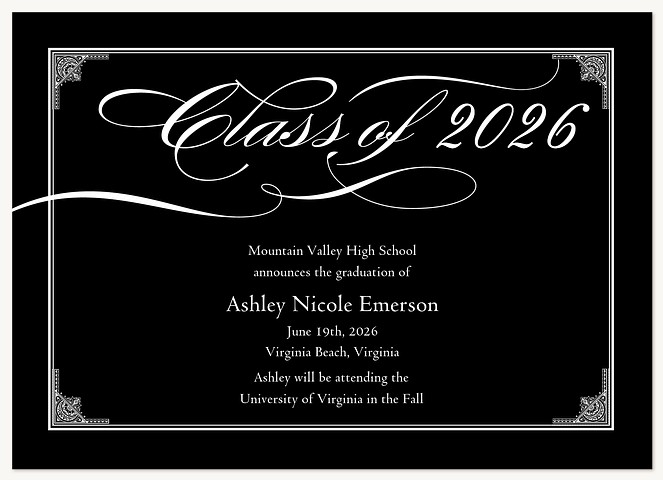 Class Perfection Graduation Announcements