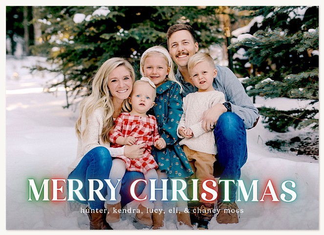 Bright Letters Personalized Holiday Cards