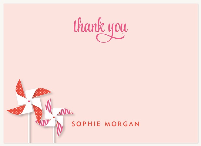 Sweet Pinwheel Kids Thank You Cards