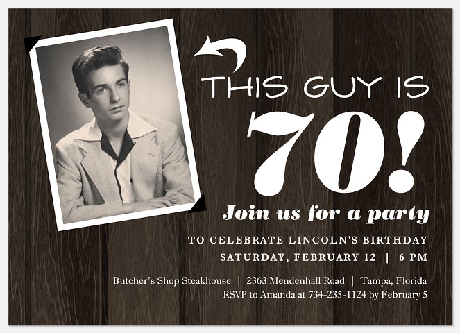 Retro Panelling  Adult Birthday Invitations