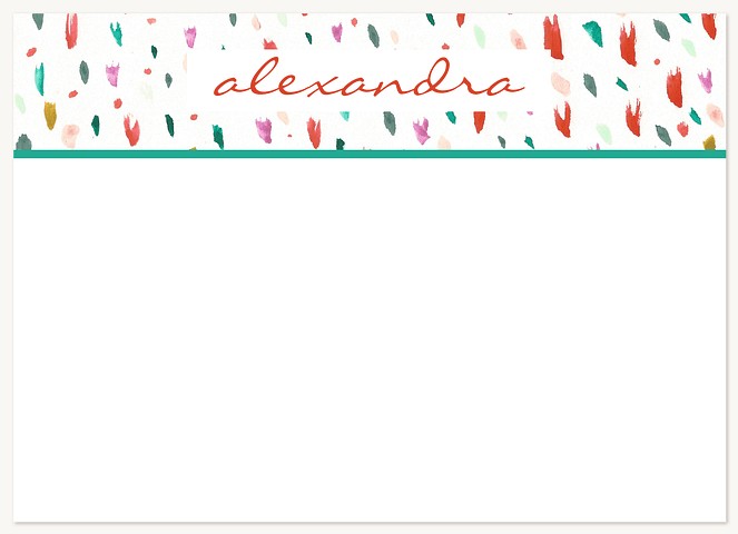 Speckled Paint  Stationery For Kids