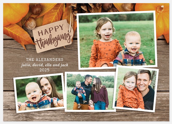 Autumn Collage Thanksgiving Cards
