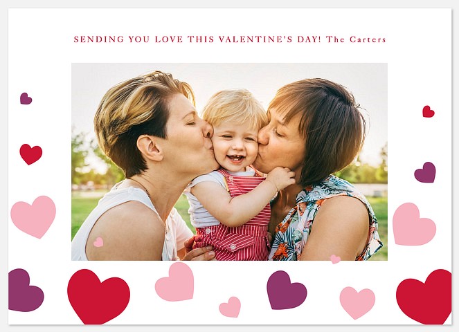 Lovely Hearts Valentine Photo Cards
