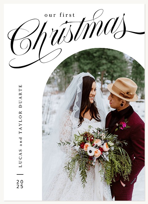 Simple Arch Personalized Holiday Cards