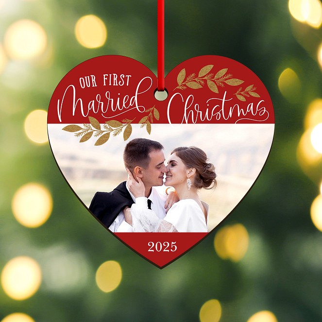 Gold Leaves Custom Ornaments