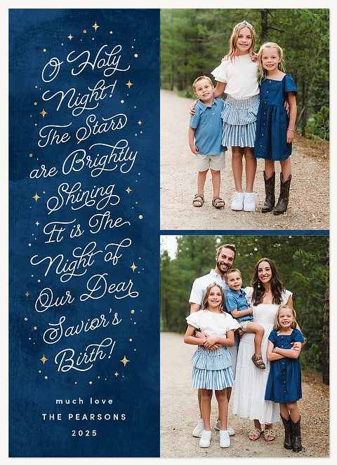 O Holy Night Personalized Holiday Cards
