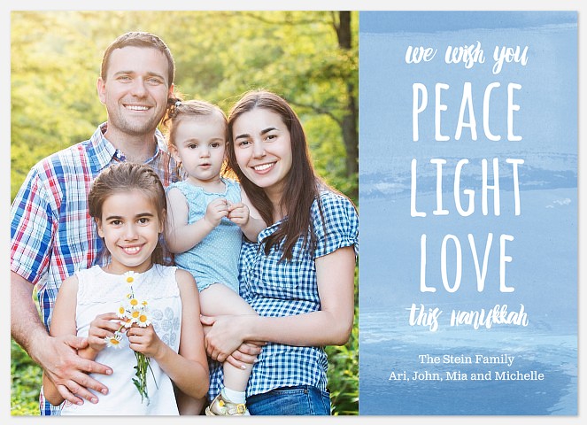 Peace, Light & Love Hanukkah Photo Cards