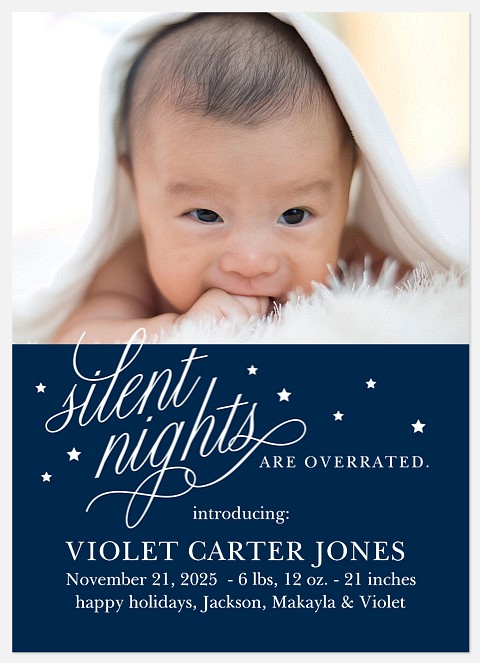 Silent Nights Holiday Photo Cards