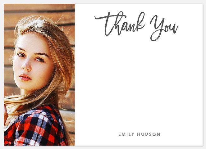Graceful Cursive Thank You Cards 