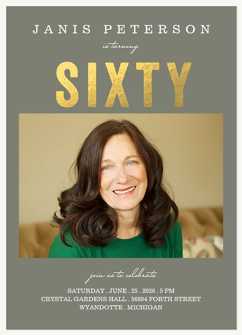 Rustic Shimmer Adult Birthday Party Invitations