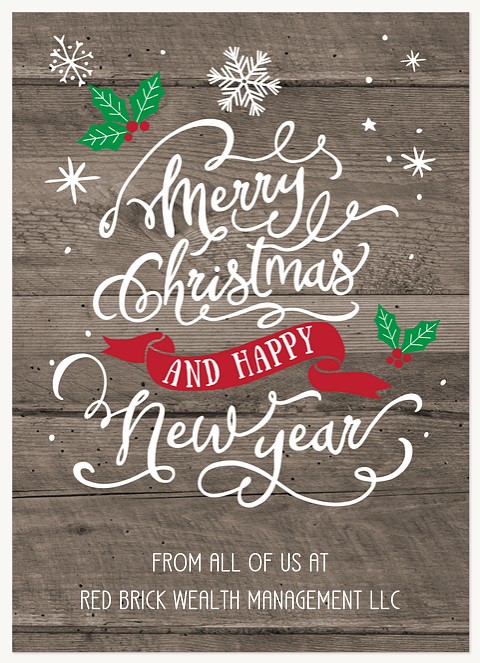 Rustic Tidings Business Holiday Cards