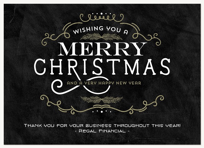 Ornate Wishes Business Holiday Cards