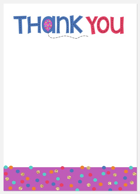 Birthday Patch Thank You Cards 