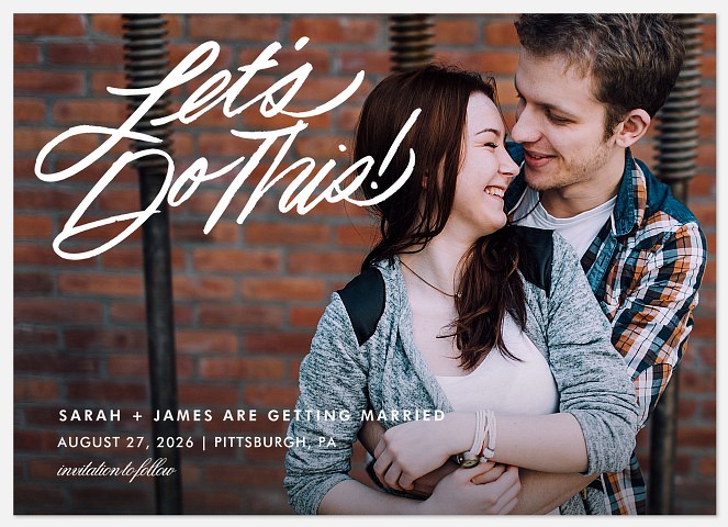 Lets Do This Save the Date Photo Cards