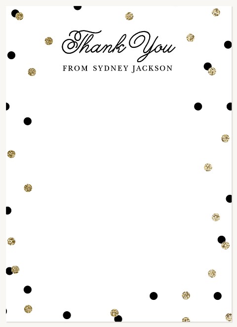 Chic Confetti Graduation Thank You Cards