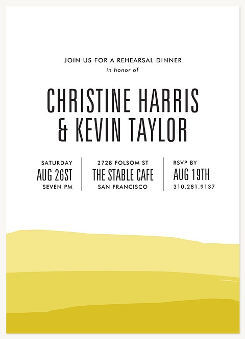 Layers of Love Rehearsal Dinner Invitations