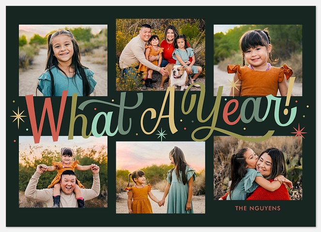 Whimsical Year Holiday Photo Cards
