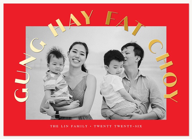 Half Circle Chinese New Year Cards