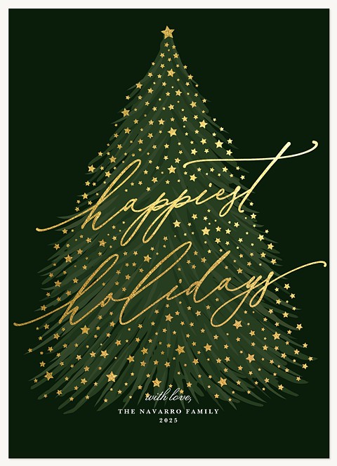 Elegant Tree Personalized Holiday Cards