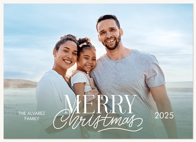 Simple Flourish Personalized Holiday Cards