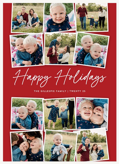 Photo Snapshots Personalized Holiday Cards