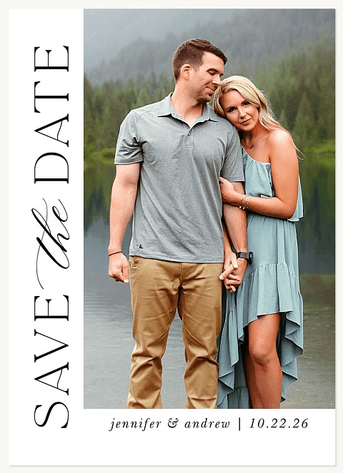 Vertical Angle Save the Date Cards