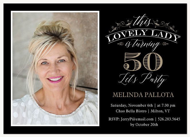 This Lovely Lady Adult Birthday Party Invitations