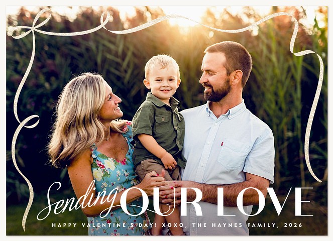 Flowy Ribbon Valentines Cards