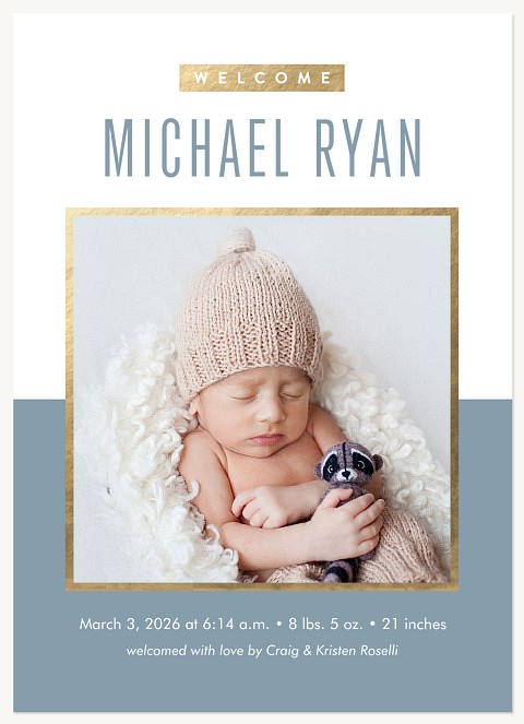 Gold Label Baby Announcements