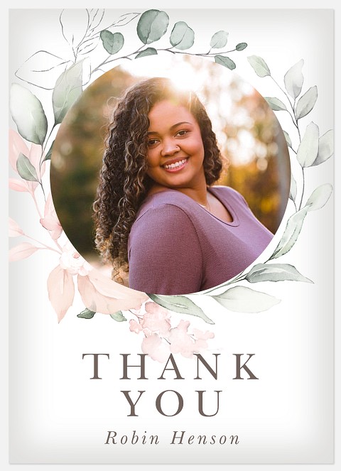 Serene Flora Thank You Cards 
