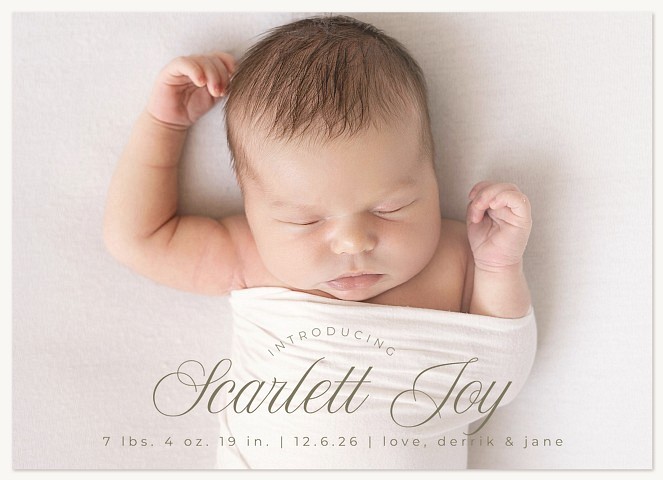 Tiny Introduction Baby Announcements
