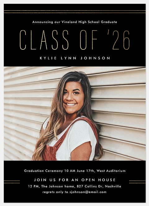 Modern Shimmer Graduation Cards