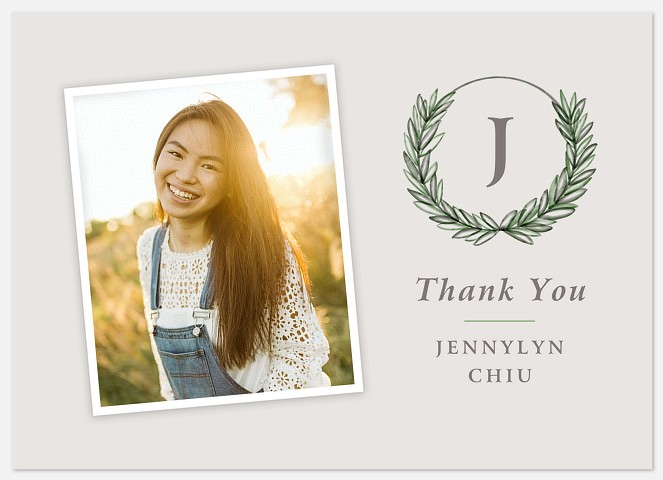 Elegant Wreath Thank You Cards 