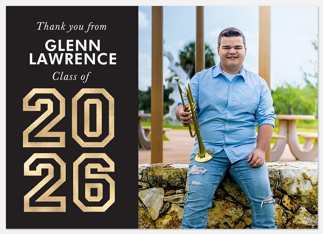 Bold and Golden Thank You Cards 