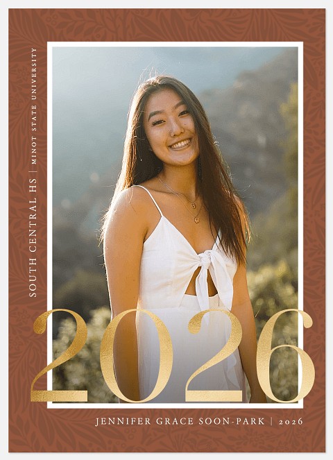 Shining Botanical Graduation Cards