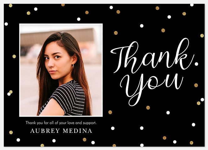 Confetti Commencement Thank You Cards 