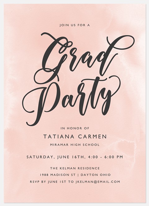 Elegant Blush Graduation Cards