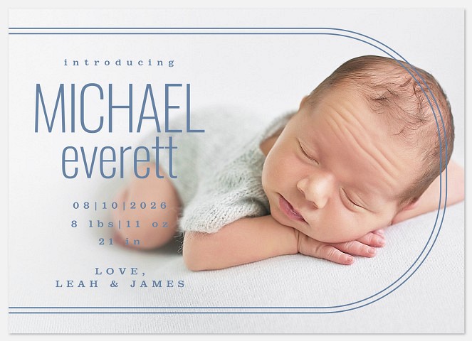 Under the Arch Baby Birth Announcements