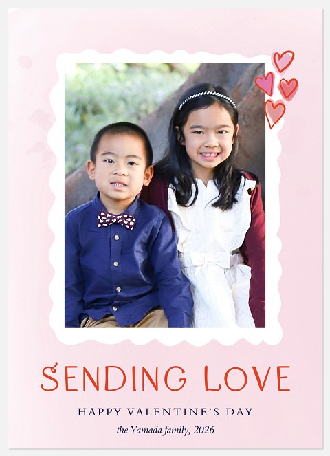 Valentine Hearts Valentine Photo Cards
