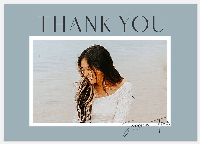 Classy Snapshot Thank You Cards 