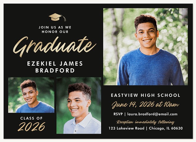 Shiny Cap Graduation Cards